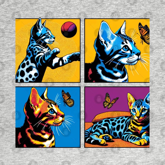 Ocicat Pop Art - Cute Kitties by PawPopArt
